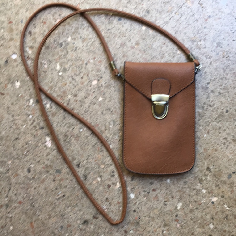 Vegan “leather” cross shoulder purse
